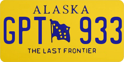 AK license plate GPT933