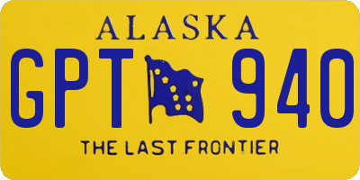 AK license plate GPT940