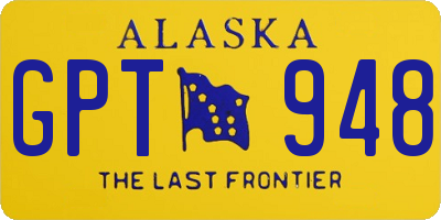 AK license plate GPT948