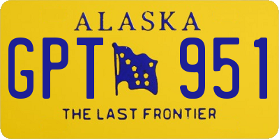 AK license plate GPT951