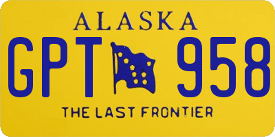 AK license plate GPT958