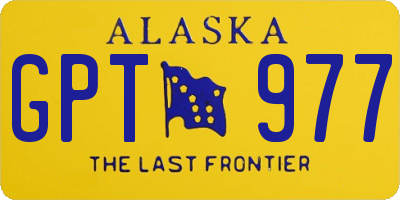 AK license plate GPT977