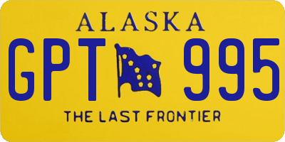 AK license plate GPT995