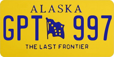 AK license plate GPT997