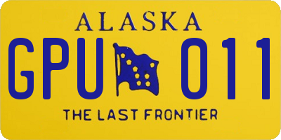 AK license plate GPU011