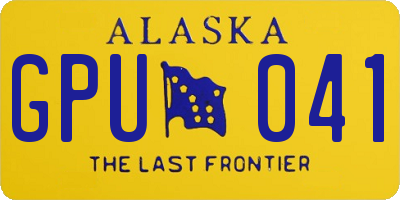 AK license plate GPU041