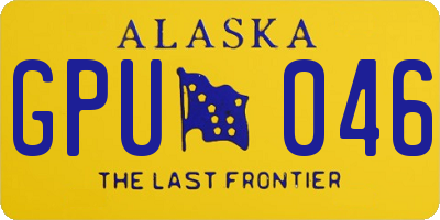 AK license plate GPU046