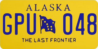 AK license plate GPU048