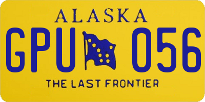 AK license plate GPU056