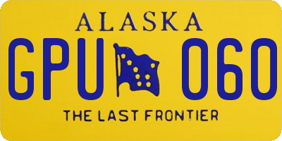 AK license plate GPU060