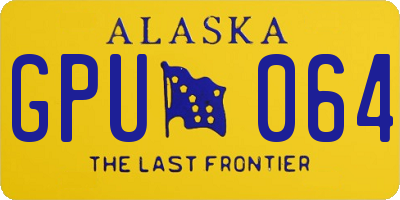 AK license plate GPU064