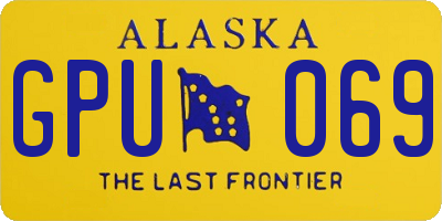 AK license plate GPU069