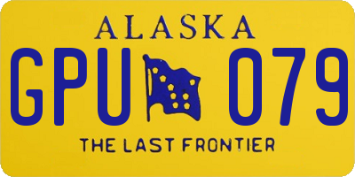 AK license plate GPU079