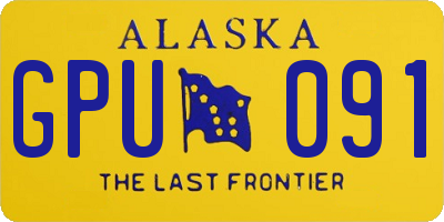 AK license plate GPU091