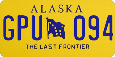 AK license plate GPU094