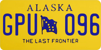 AK license plate GPU096