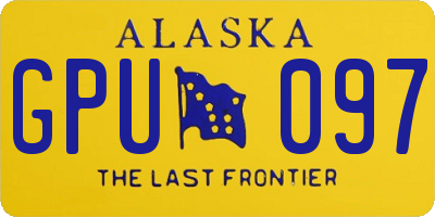 AK license plate GPU097