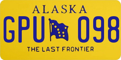AK license plate GPU098