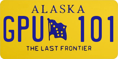 AK license plate GPU101