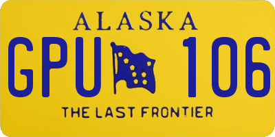 AK license plate GPU106
