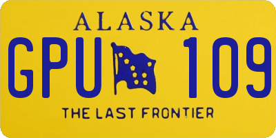 AK license plate GPU109