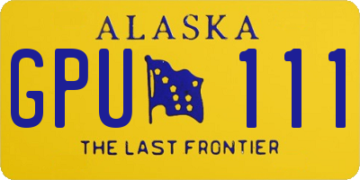 AK license plate GPU111