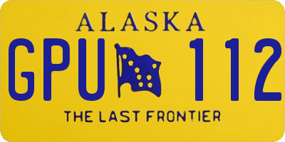 AK license plate GPU112