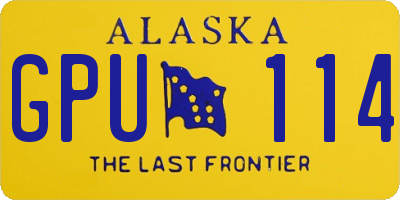 AK license plate GPU114