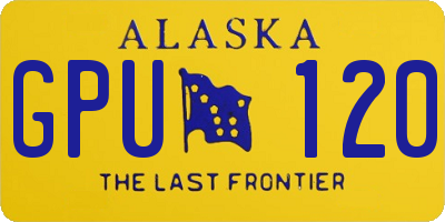 AK license plate GPU120