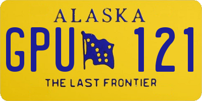 AK license plate GPU121