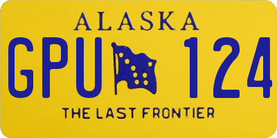 AK license plate GPU124