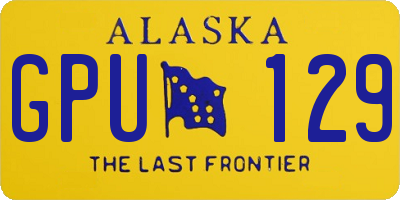 AK license plate GPU129