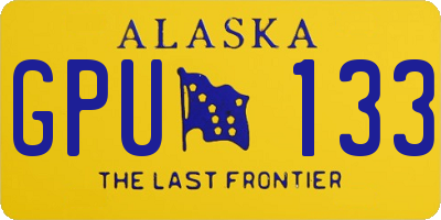 AK license plate GPU133