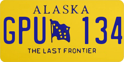 AK license plate GPU134