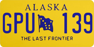 AK license plate GPU139
