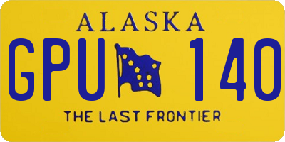 AK license plate GPU140