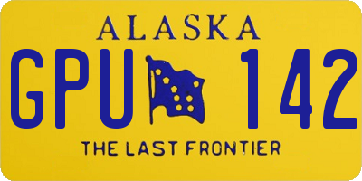 AK license plate GPU142