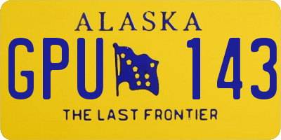 AK license plate GPU143