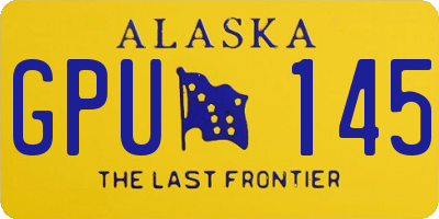 AK license plate GPU145