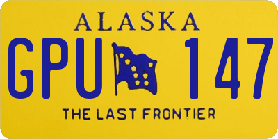 AK license plate GPU147