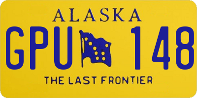 AK license plate GPU148