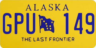 AK license plate GPU149