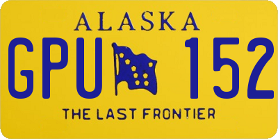 AK license plate GPU152