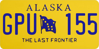 AK license plate GPU155