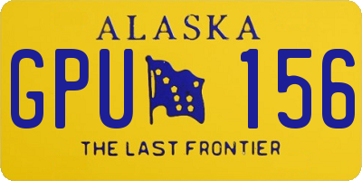 AK license plate GPU156