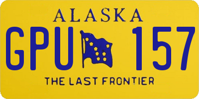 AK license plate GPU157