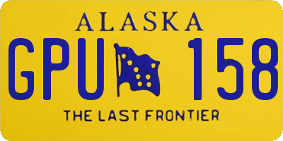 AK license plate GPU158