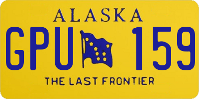 AK license plate GPU159