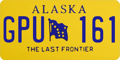 AK license plate GPU161