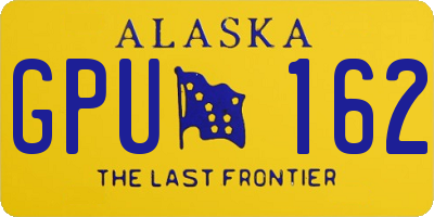 AK license plate GPU162